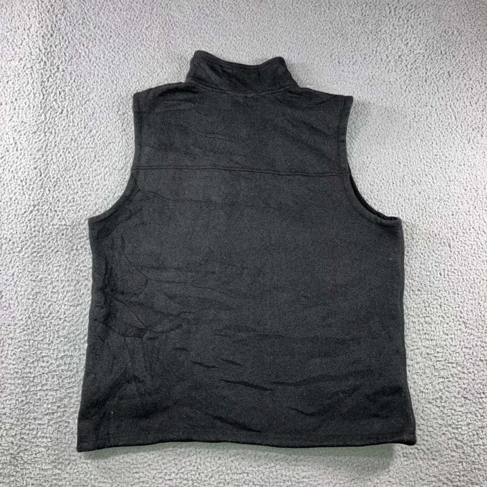 The North Face Gordon Lyons Fleece Vest Men XL Black Full Zip‎ Sweater Knit